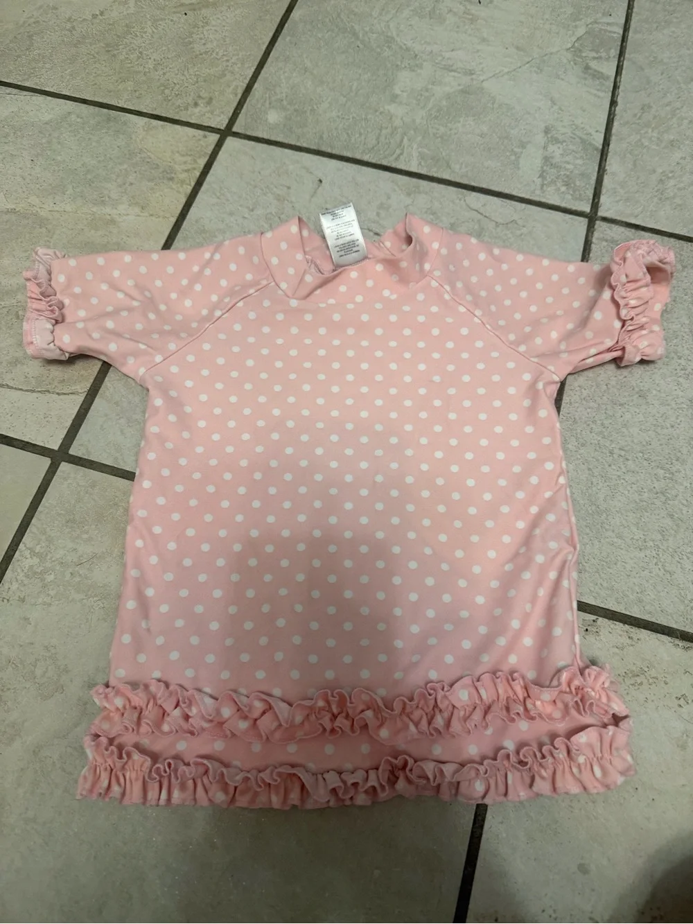 Ruffle Butts Pink Polka Dot Ruffle Swim Coverup